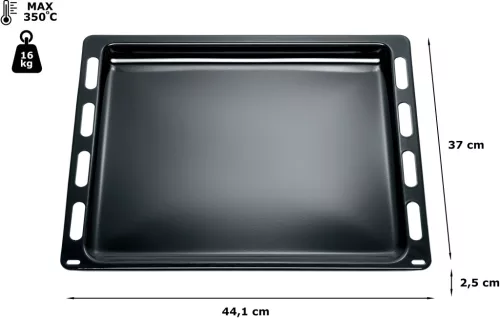 Bosch zománcozott sütőtepsi és csepegtetőtálca, 44,2 x 37 x 2,5 cm