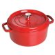 KEREK FŐZŐ KOKOTTA / LÁBAS - 24CM - Cseresznye -3.8ltr