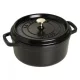 Staub kerek öntöttvas cocotte, 24 cm, matt fekete