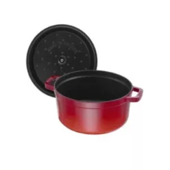 Staub kerek öntöttvas cocotte, 28 cm, cseresznyepiros