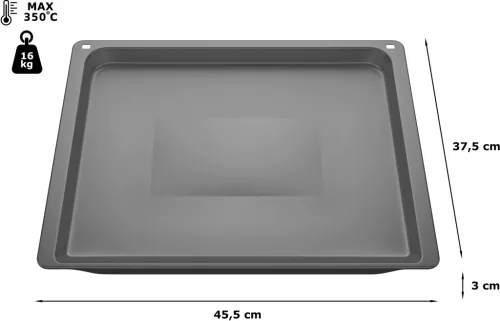Bosch antracit zománcozott sütőtepsi, 455 x 375 x 30 mm
