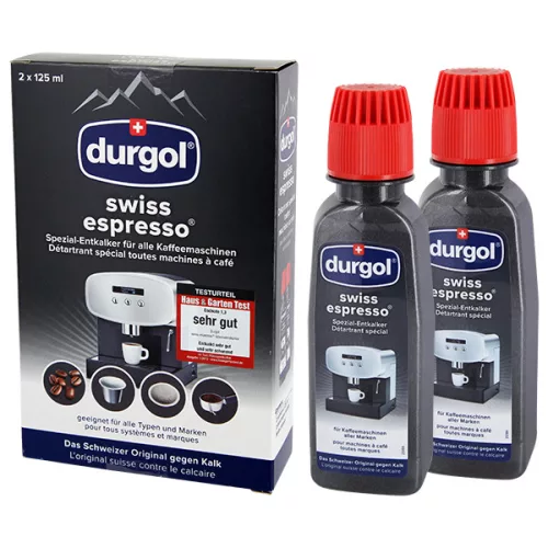 Durgol Swiss Espresso Speciális Vízkőoldó - 2x125 ml - Univerzális Kávéfőzőkhöz (DED18)