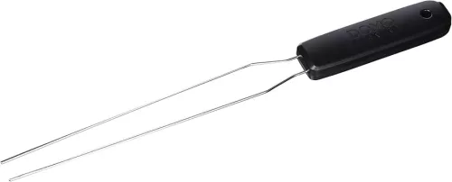 DOMO gofri villa rozsdamentes acélból, fekete nyéllel