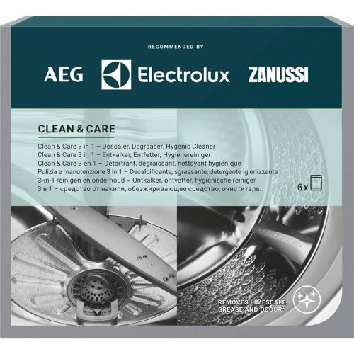 AEG Clean & Care vízkőmentesítő és zsírtalanító 9029798049 mosógépekhez és mosogatógépekhez (6 zsák csomag)