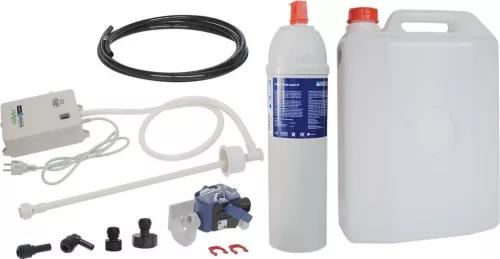 Starter Készlet C300 Flowjet vízszűrő rendszer szivattyúval BRITA készülékekhez – PURITY C300 szűrővel és 20 literes tartállyal – Kávégépekhez és sütőkhöz (1008952 kompatibilis)