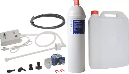Starter Készlet C500 Flowjet vízkezelő rendszer BRITA-hoz – 20 literes tartállyal és Singflo szivattyúval – Kávégépekhez és kombi párolókhoz (PURITY C500 Quell ST kompatibilis)
