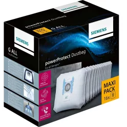 powerProtect G ALL porzsák Maxi-Pack, tizenhat darabos csomag Siemens porszívóhoz
