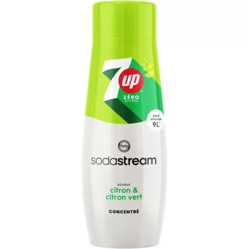 SodaStream 7UP Free cukormentes szirup 440 ml-es üvegben