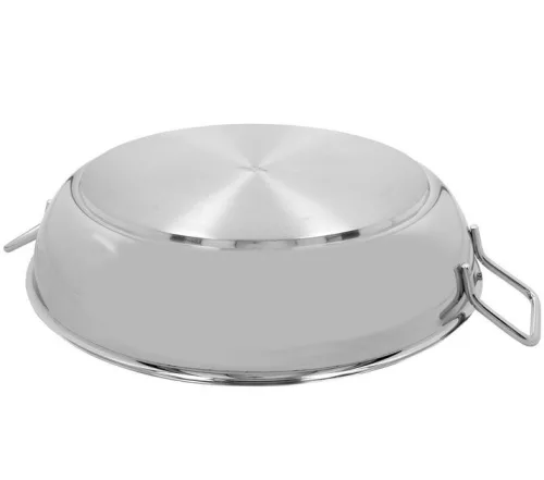 Demeyere paella serpenyő, 46 cm átmérő, rozsdamentes acél
