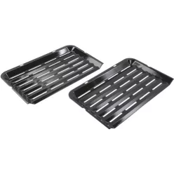 Bosch kétrészes zománcozott grillsütő tálca sütőhöz, fekete