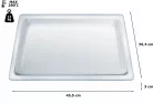Bosch üveg sütőtál sütőhöz, 455 x 364 mm