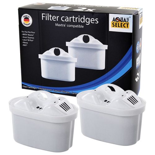 Aqua Select Plus Vízszűrő Betét Brita / BWT Kancsókhoz - 2 db-os csomag - Maxtra Típus (Brita Maxtra kompatibilis)