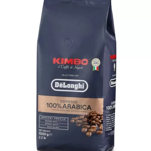 De'Longhi Kimbo Espresso 100% Arabica Szemes Kávé – 1 kg – Közepes pörkölés (5513282391)