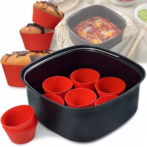Philips Airfryer XXL Sütőkészlet – 3L sütőedény + 9 db muffinformával – XXL modellekhez (HD9956/00)