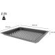 Grill tálca / Airfry serpenyő 35 x 455 x 375 mm, antracit zománcozott