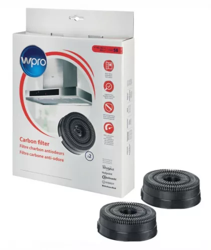 WPRO Type 58 aktív szénszűrő páraelszívóhoz (2 db)