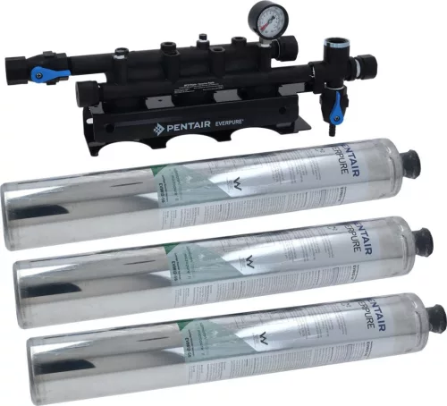 QC7I-MC2 Triple Vízszűrő Rendszer Everpure-hoz – 102.600 Liter – Üdítőautomatákhoz (EV9275-03 kompatibilis)