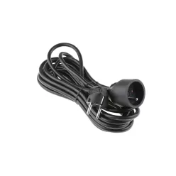 Fekete hosszabbító kábel 5 méter, 3 x 1,5 mm²