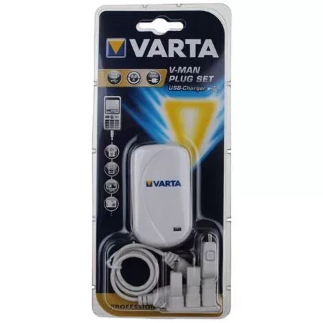 VARTA 57057201401 Professional V-Man USB hálózati töltő három cserélhető csatlakozóval