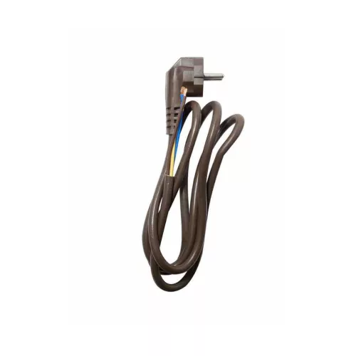 Chacon 63093 fekete H05VV-F hálózati kábel 3 x 1,5 mm² keresztmetszettel