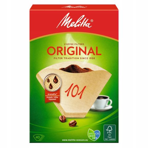 MELITTA KÁVÉSZŰRŐ BARNA 40db pa101 fsc címkével