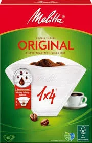 Melitta Original Kávészűrő Papír 1x4, fehér (80 db + vízkőmentesítő)
