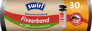 SWIRL XL 30 literes szemeteszsák rögzítőszalaggal, 10 darabos csomag