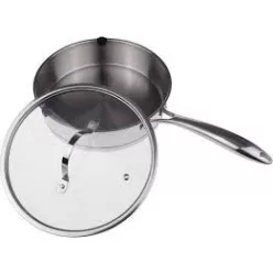 Sitram Charleston sauteuse üvegfedővel, 24 cm, rozsdamentes acél