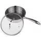 Sitram Charleston sauteuse üvegfedővel, 24 cm, rozsdamentes acél