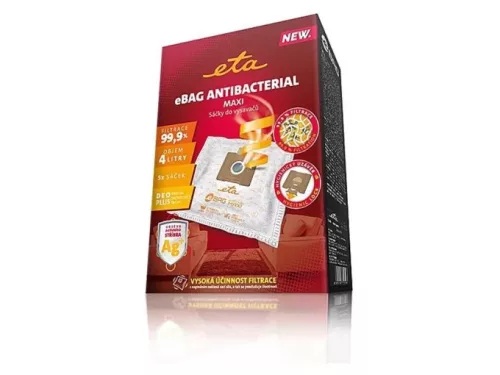 ETA eBag Antibacterial Maxi Porzsák - 4L, 5 db (9600 68021)