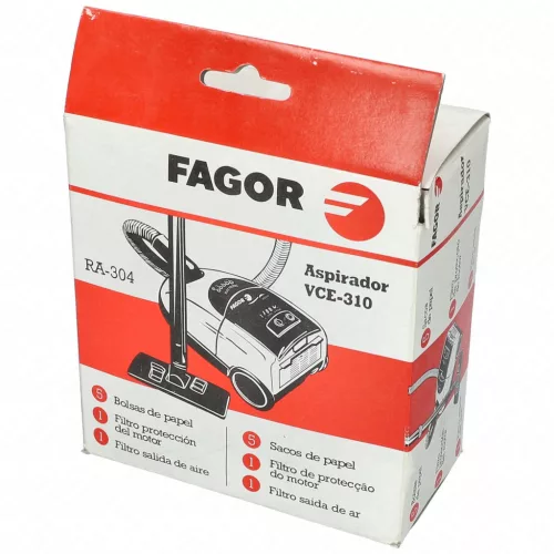 Fagor RA304 papír porzsák VCE-310 porszívóhoz, öt darab egy csomagban
