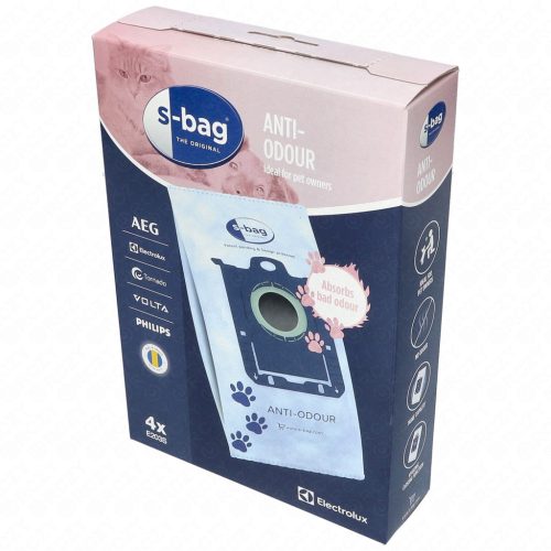 Porzsák ANTI-ODOUR S-BAG 4db-os (eredeti) ELECTROLUX porszívó pl: E203B