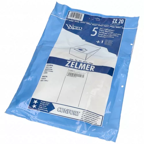 HELYETTE PPO6013- Porzsák, papír 5db+2 szűrő (univerzális) ZELMER FLIP, COBRA, COBRA PLUS, FAKIR, HANSEATIC, KENWOOD porszívó