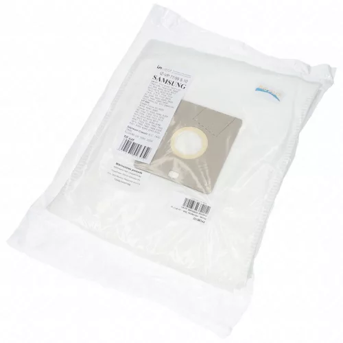 Mikroszálas Porzsák Samsung porszívókhoz - 10 db - W17 Típus (VCA-VP77A, VCA-VP54T, DJ69-00420B kompatibilis)