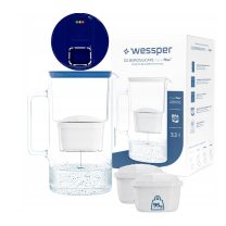   Wessper D2 FutureFlow Aquamax 3,3 l ÜVEGKANCSÓ + 1x vízszűrő patron (SÖTÉTKÉK)