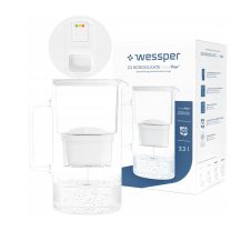   Wessper D2 FutureFlow Aquamax 3,3 l ÜVEGKANCSÓ + 1x vízszűrő patron (FEHÉR)