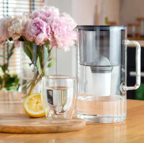 Wessper D2 Borosilicate Üveg Vízszűrő Kancsó - 3L - Fekete + AquaClassic Szűrőbetét