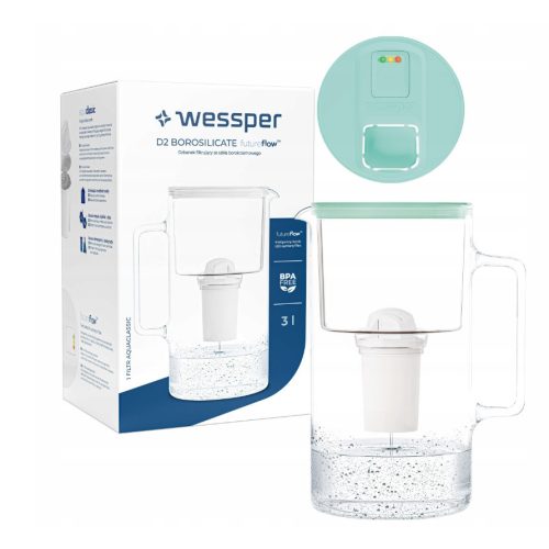 Wessper FutureFlow aquaclassic LED üvegszűrő kancsó