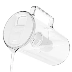   Wessper D2 BOROSILICATE Üveg Szűrőkancsó - 3.3 L - FutureFlow™ LED Számlálóval, Fehér