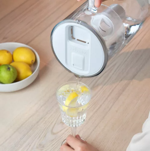 Wessper D2 BOROSILICATE Üveg Szűrőkancsó - 3.3 L - FutureFlow™ LED Számlálóval, Fehér