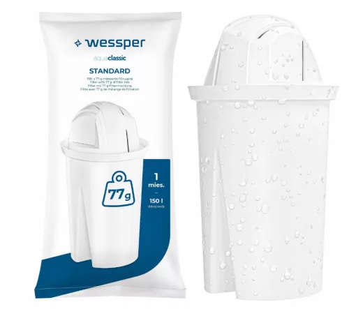 Wessper D2 Borosilicate Üveg Vízszűrő Kancsó - 3L - AquaClassic Szűrővel