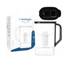   Wessper D3 Slim FutureFlow AquaClassic vízszűrő kancsó + 1x Wessper Filter (FEKETE)