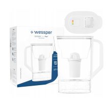   Wessper D3 Slim FutureFlow AquaClassic vízszűrő kancsó + 1x Wessper Filter (FEHÉR)