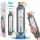 Wessper ActiveMax Crystalline Motivációs Üvegpalack Szilikon Tokkal - 1 liter - Szürke (WES051)