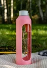 Wessper B1 BOROSILICATE Motivációs Üvegpalack - 1 literes - Rózsaszín