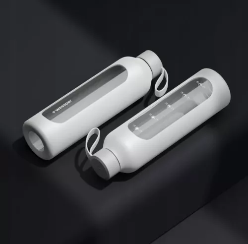 Wessper B1 Borosilicate Motivációs Üvegpalack - 1 l - Szilikon tokkal