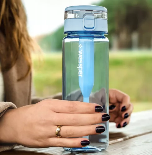 Wessper ActiveMax Clarti Tritan Szűrőpalack - 680 ml - Kék