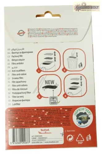 Tefal Moulinex Super Uno Fritőz szénszűrő (XA005000, helyettesíti: SS-993455)