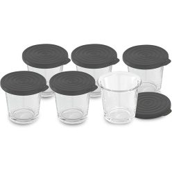 ÜVEG EDÉNYEK JOGHURT GÉPHEZ - 6 DB-OS KÉSZLET