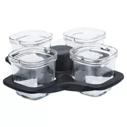 SEB XA702070 négydarabos ActiFry sütőedény készlet fekete tartóval